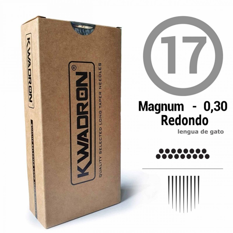 AGUJAS DE TATUAJE KWADRON 0.30MM SEM – SOFT EDGE MAGNUM (round magnum)