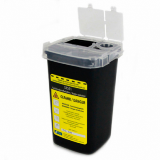 Recipiente para agujas y cánulas usadas – Contenedor de residuos – 1 Litro