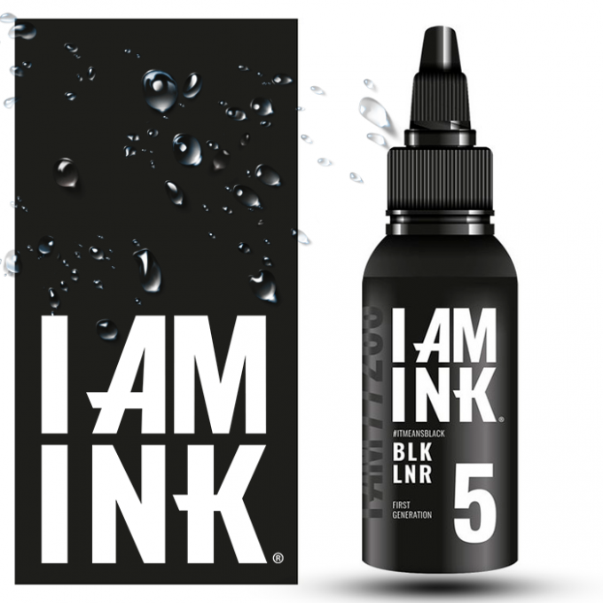 I AM INK – Tinta para tatuajes – BLK LNR 5 – 50ML