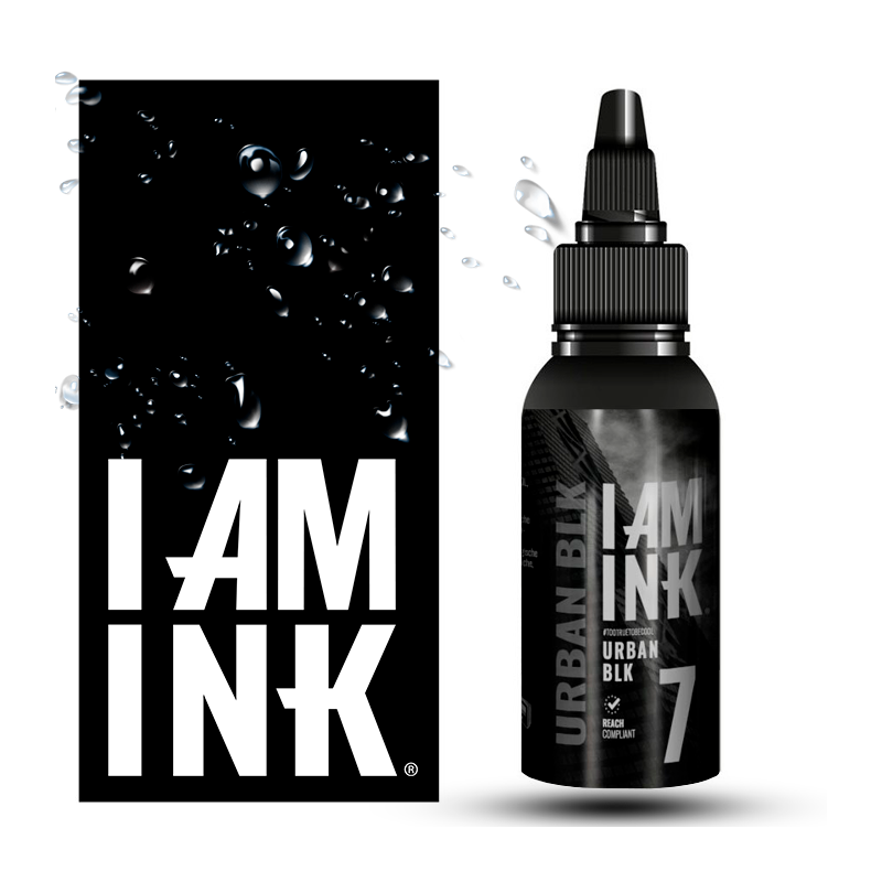 I AM INK – Tinta para tatuajes – URBAN BLK 7 – 50ML