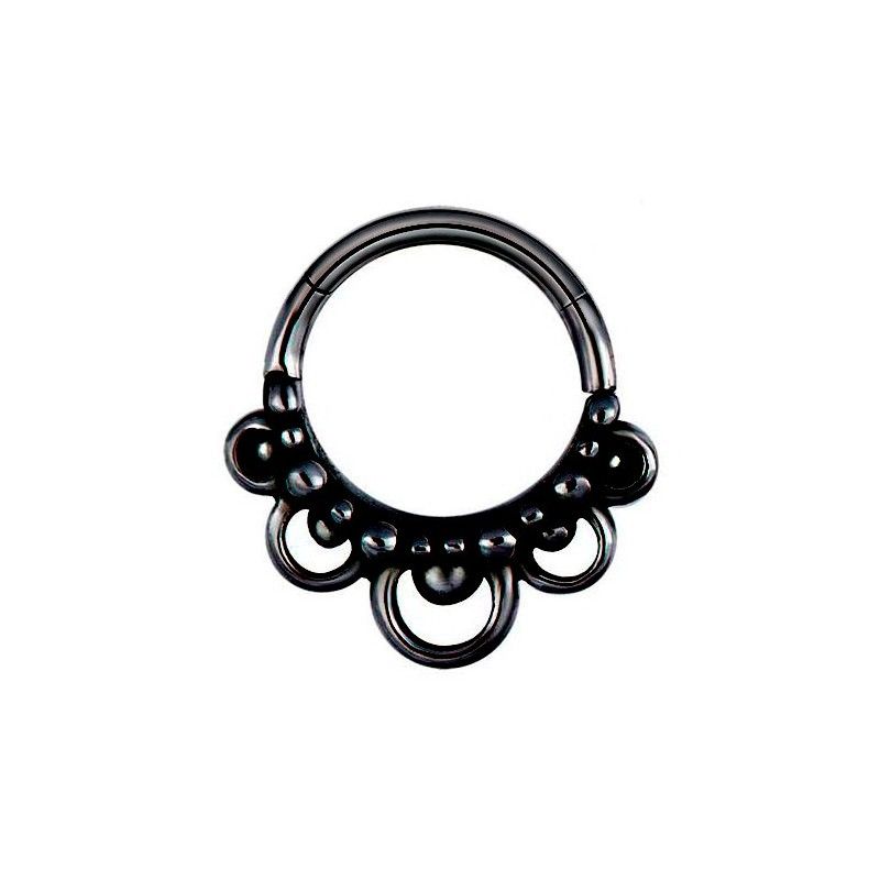 Aros de Acero Quirúrgico con bisagra negro