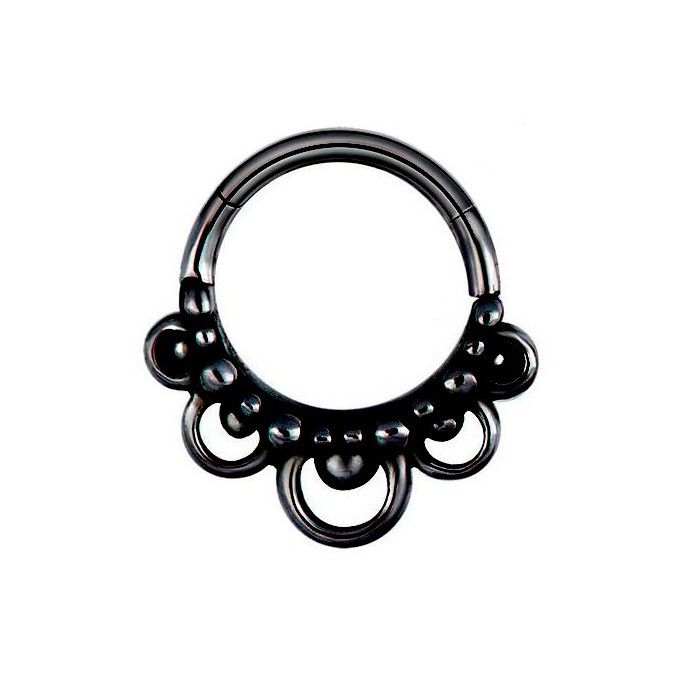 Aros de Acero Quirúrgico con bisagra negro