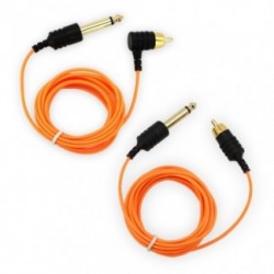 Cable RCA Ligero de Silicona – 215 cm – Naranja