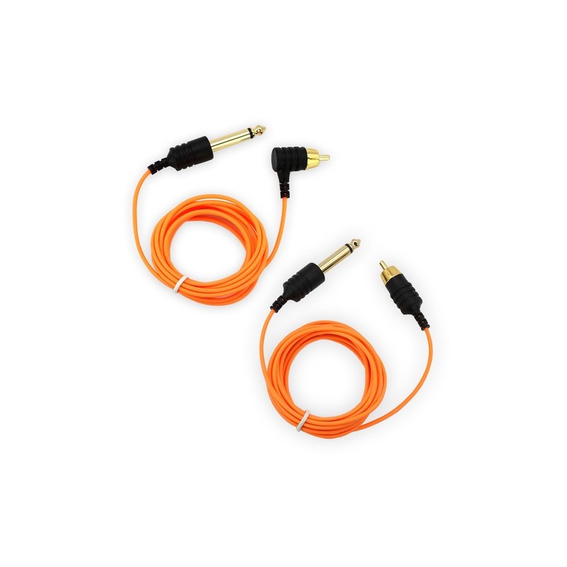 Cable RCA Ligero de Silicona – 215 cm – Naranja