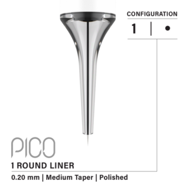 Vertix Pico 1RL / 0.20mm Medium Taper (paquete de 20 unidades)