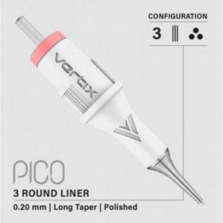 Vertix Pico 3RL / 0.20mm Long Taper (paquete de 20 unidades)