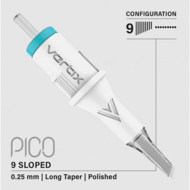 Vertix Pico 9 SLOPE / 0.25mm Long Taper (paquete de 20 unidades)