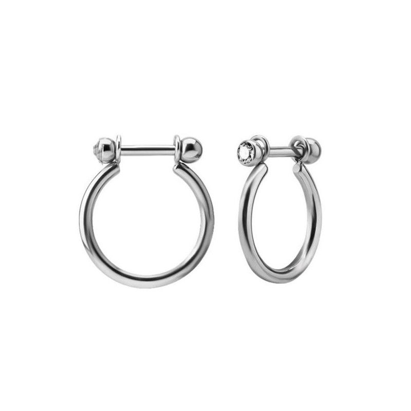 Anillo De Concha De Titanio Con Micro Barbell