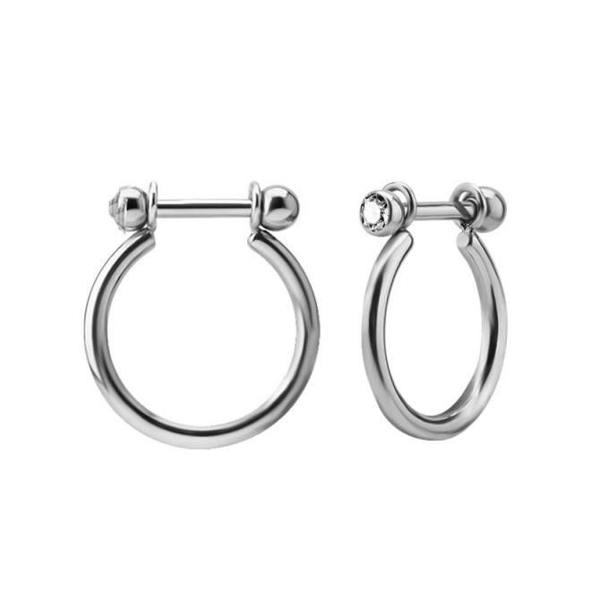 Anillo De Concha De Titanio Con Micro Barbell