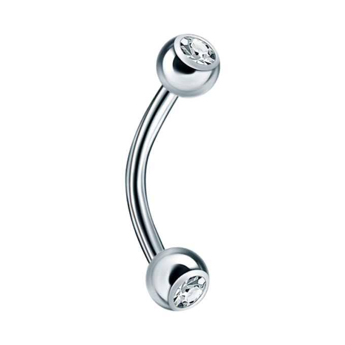 Piercings Banana de Titan con Brillante
