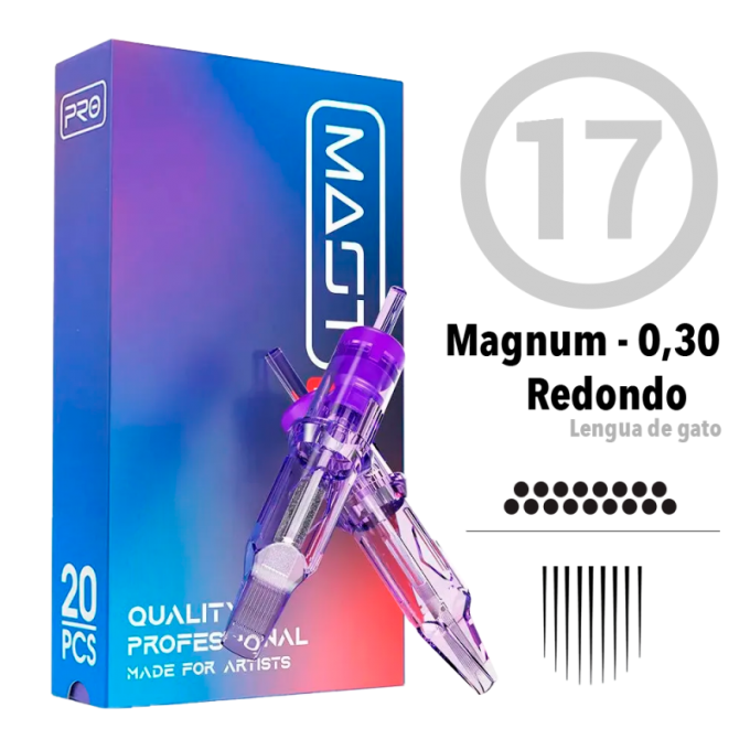 17RM Agujas de tatuajes de cartuchos MAST round magnum - 0.30mm/0.35mm
