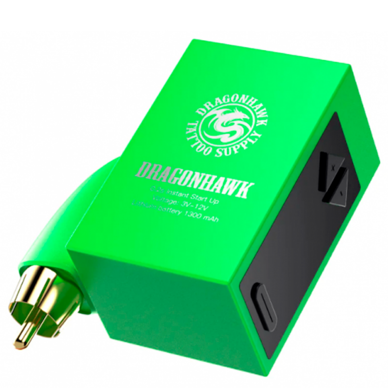 Dragonhawk – Mini batería inalámbrica LCD para máquina de tatuajes RCA
