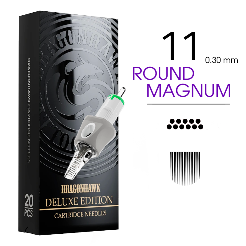 11RM-0.30MM Agujas de tatuajes DRAGONHAWK-Deluxe Edition 20uds