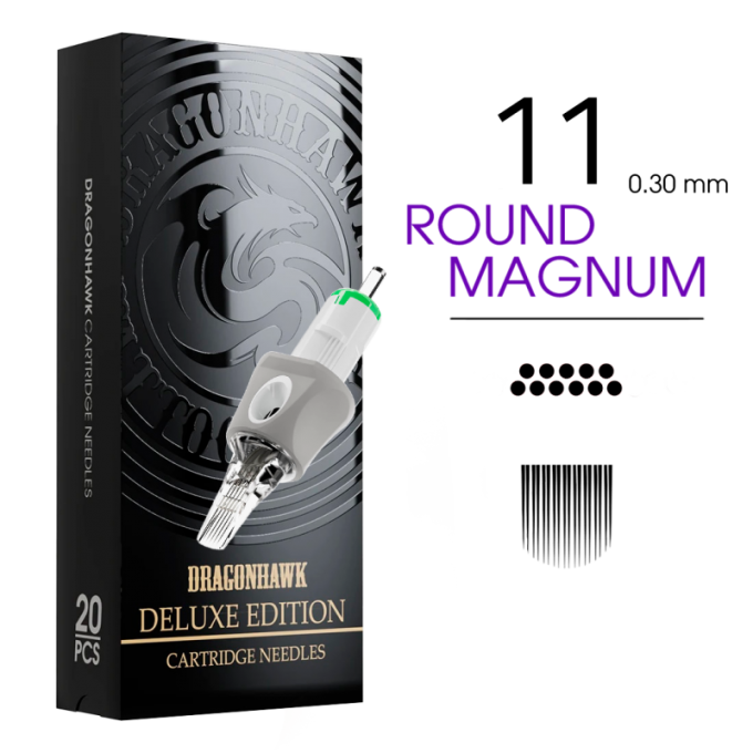 11RM-0.30MM Agujas de tatuajes DRAGONHAWK-Deluxe Edition 20uds