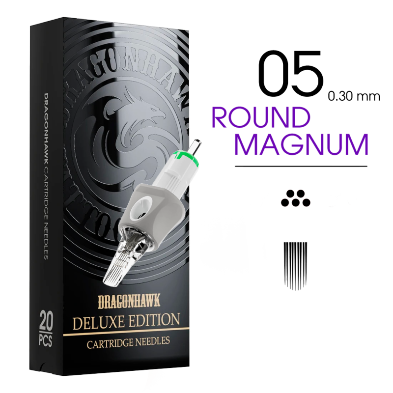 5RM-0.30MM Agujas de tatuajes DRAGONHAWK-Deluxe Edition 20uds