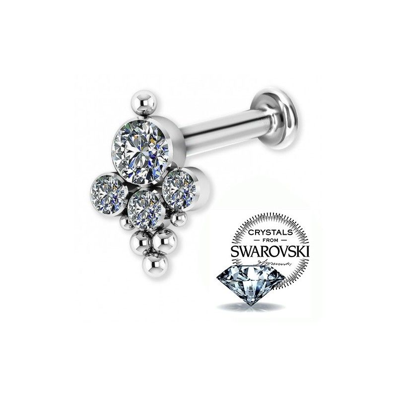 Piercings Titanium ASTM F136 con Premium Cubic Zirconia
