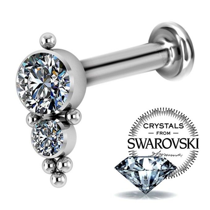 Piercings Helix de Titanio ASTM-F136 con Cristales
