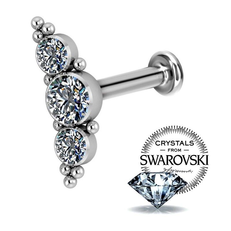 Piercings Helix Titan ASTM-F136 con Premium Cubic Zirconia