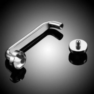 Surface Piercings de Titanio de Rosca Interna (con cristal)