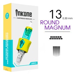13RM/30 Agujas de tatuajes round magnum INKONE 20uds.