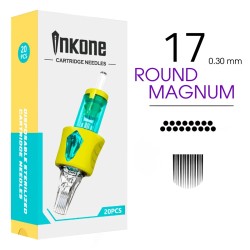 17RM/30 Agujas de tatuajes round magnum INKONE 20uds.
