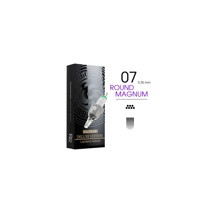 7RM-0.35MM Agujas de tatuajes DRAGONHAWK-Deluxe Edition 20uds