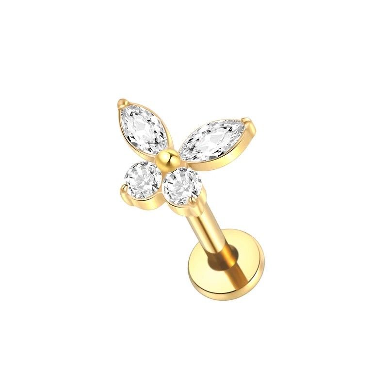 Hélix de Titanio G23 con Mariposa y Brillantes