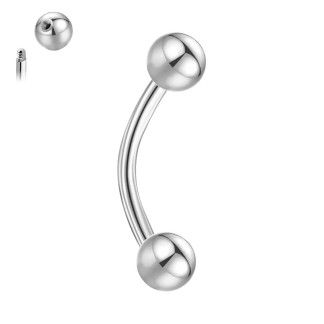 Curved Barbell (Banana) de Acero Inoxidable