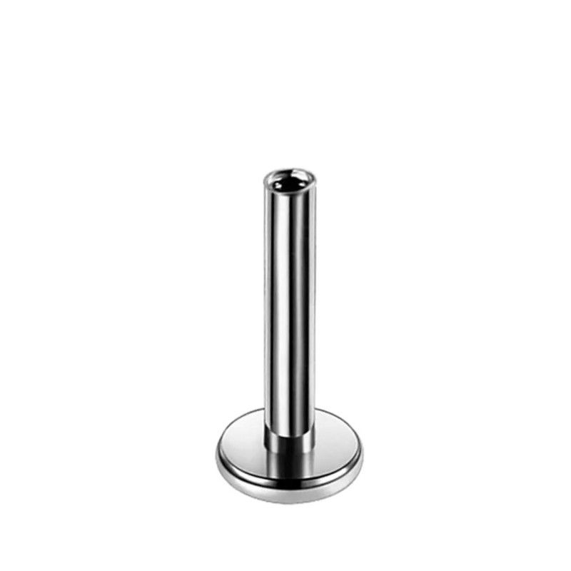 Base Labret de Titanio ASTM F136 con Rosca Interna