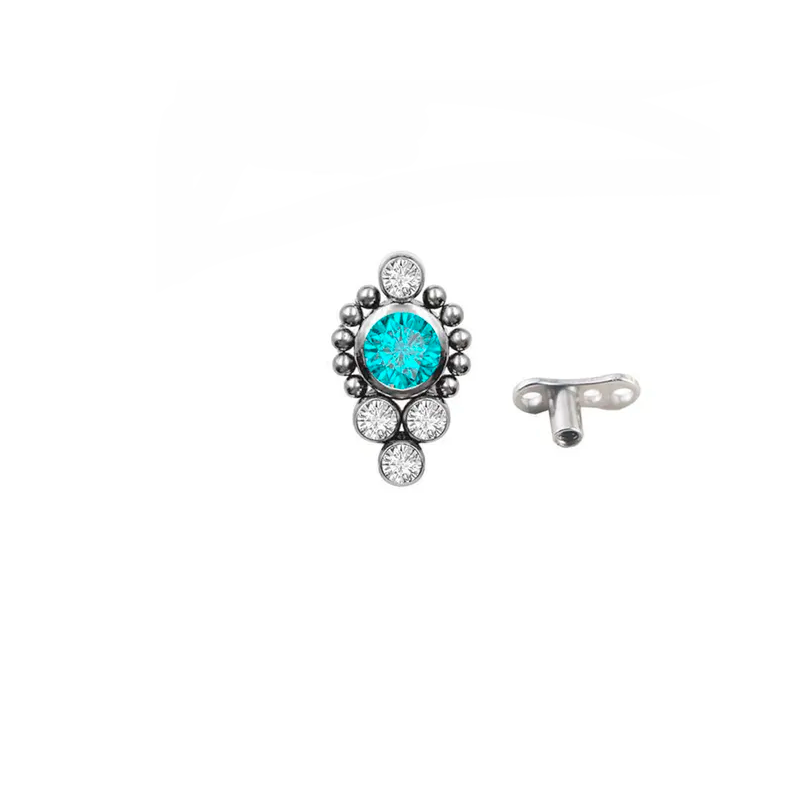 Microdermal de Titanio ASTM F136 con Cristales