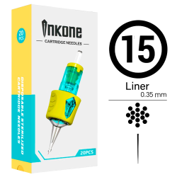 15RL/35 Agujas de tatuajes round liner INKONE 20uds.