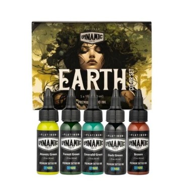 Dynamic Tattoo Ink Platinum – Earth Set – 5x30 ml