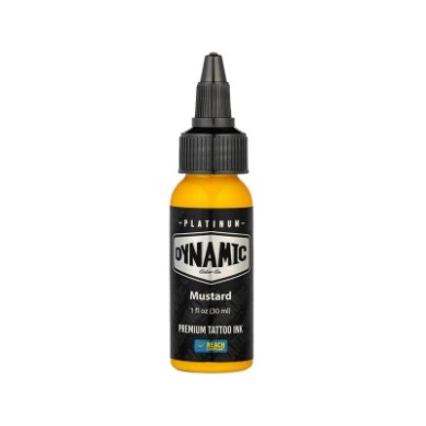 Dynamic Tattoo Ink Platinum – Tinta de tatuaje Mustard – 30 ml