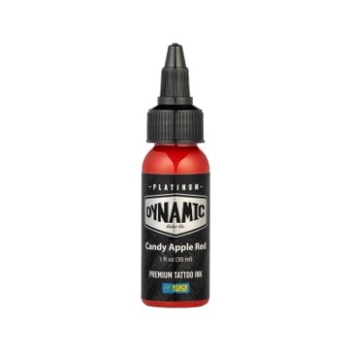 Dynamic Tattoo Ink Platinum – Tinta de tatuaje Candy Apple Red – 30 ml