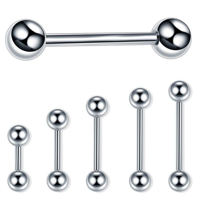 Barbells Piercings (Lengua, Pezon) Acero Quirúrgico Lote de 100 unidades