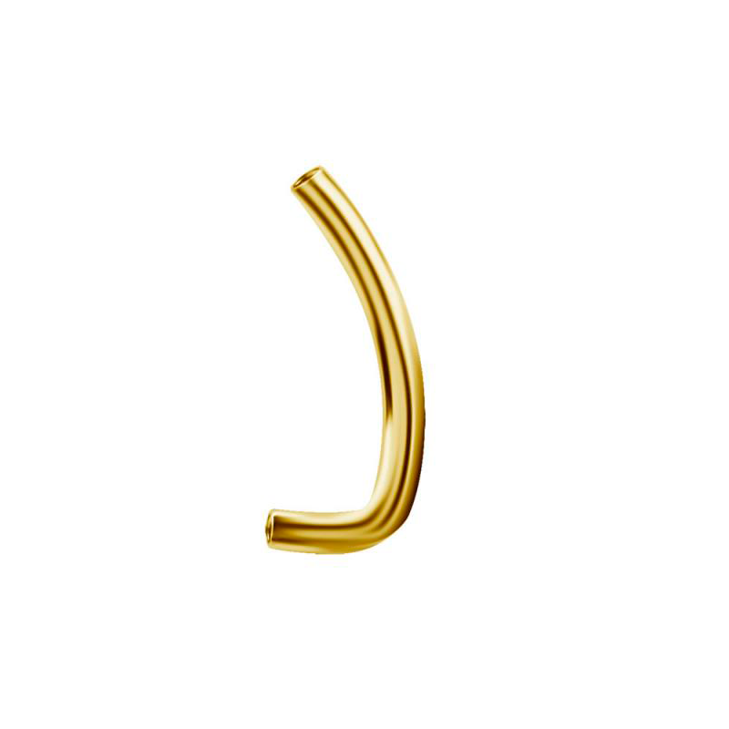 Barra de Titanio ASTM F136 Bañado en Oro con Rosca Interna para Piercing Christina