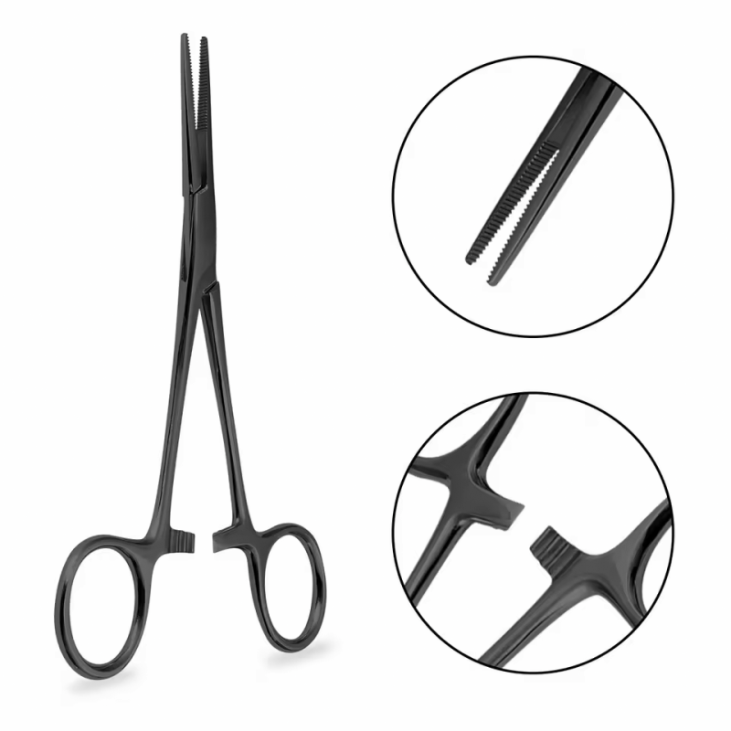 Pinza de Acero Quirúrgico Hemostatica-Mosquito Recta 14.5 CM