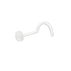 Nostril Acrílico Transparente con Disco Plano