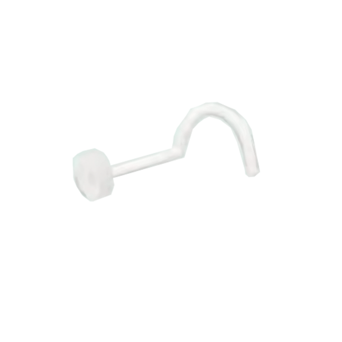 Nostril Acrílico Transparente con Disco Plano