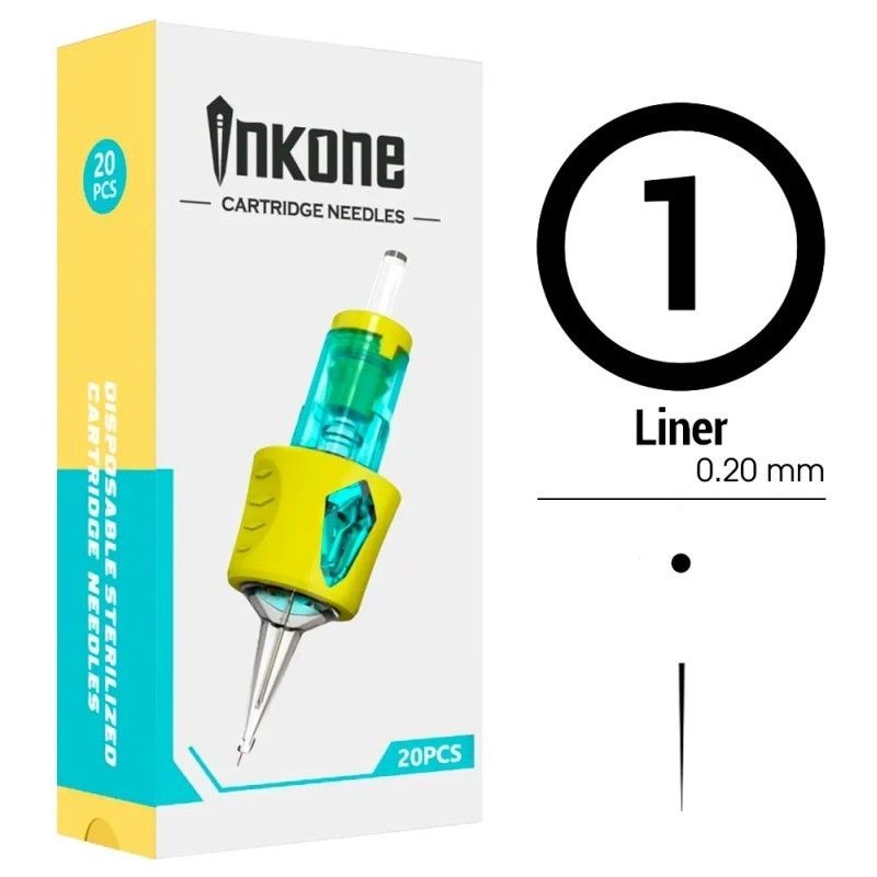 1RL/20 Agujas de tatuajes round liner INKONE 20uds.
