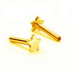 Base Labret de Titanio Estilo Estrella con Rosca Interna