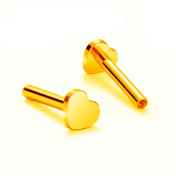 Base Labret de Titanio Estilo Corazón con Rosca Interna