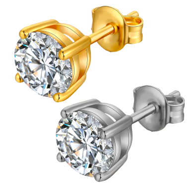 Pendiente de Titanio G23 con Cristal