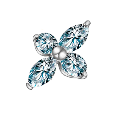 Piercing Hélix de Titanio ASTM F136 con Cristales