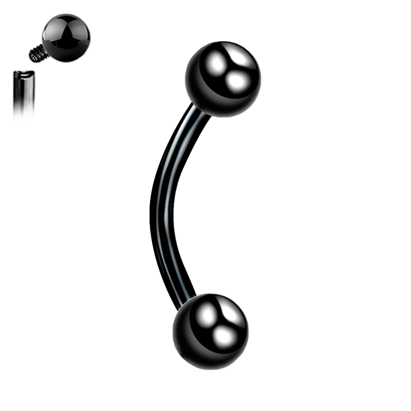 Piercing Banana con Rosca Interna de Titanio ASTM F136
