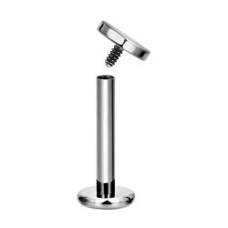 Labret con parte superior circular plano de Titanio Astm F136 con Rosca Interna