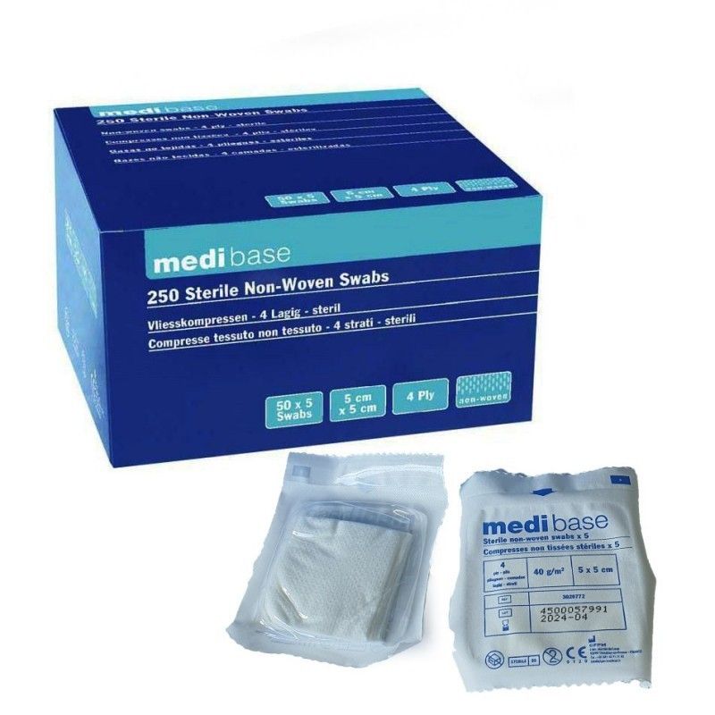 Gasas estériles no tejidas caja de 250uds/150uds