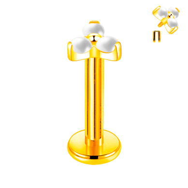 Piercing Hélix de Titanio ASTM F136 con Perlas