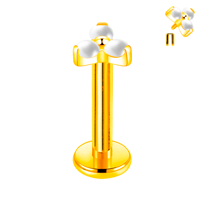 Piercing Hélix de Titanio ASTM F136 con Perlas
