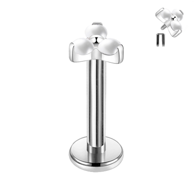 Piercing Hélix Labret de Titanio ASTM F136 con Perlas
